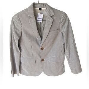 J.Crew Crewcuts Ludlow Seersucker Sports Coat Boys 10 NWT